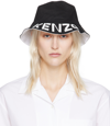 KENZO BLACK & WHITE KENZO PARIS REVERSIBLE GRAPHY BUCKET HAT