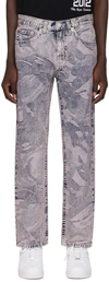 AAPE BY A BATHING APE PINK GRAPHIC PRINTED JEANS