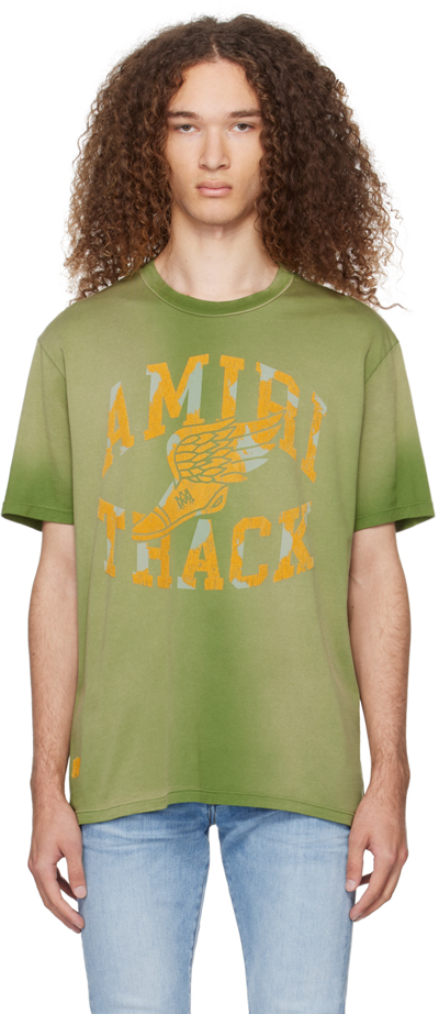 AMIRI GREEN 'TRACK' T-SHIRT