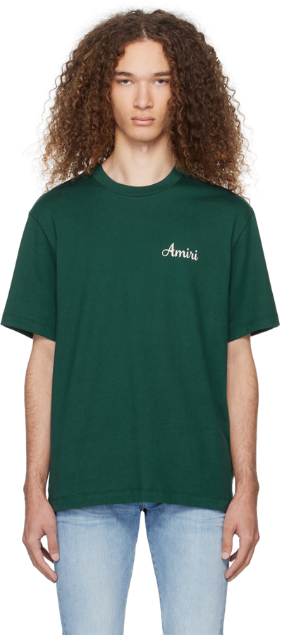 Amiri Green Lanesplitters T-shirt In Rain Forest