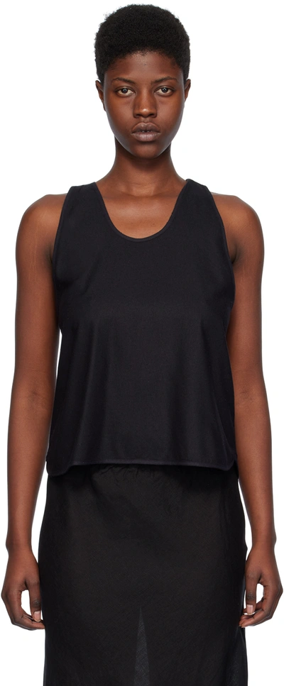 Baserange Black Apron Tank Top