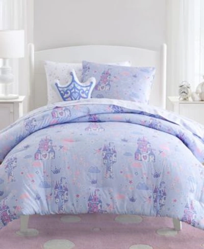 Laura Ashley Kids Star Castle Microfiber Comforter Set In Lilac,purple