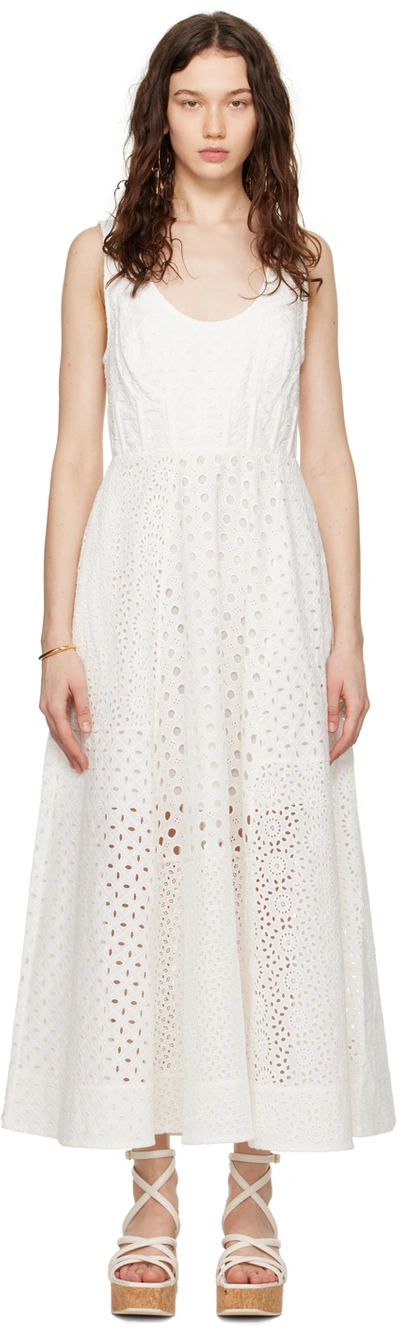 Zimmermann Anglaise Cotton Midi Dress In White