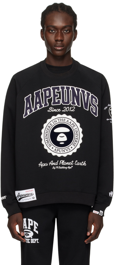 Aape By A Bathing Ape Logo-print Crew-neck Sweatshirt In Bkx