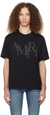 AMIRI BLACK STAGGERED T-SHIRT