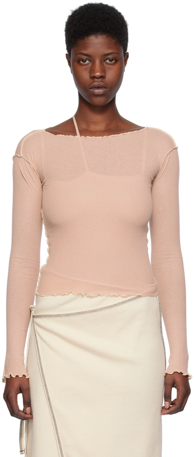 Baserange Pink Vein Long Sleeve T-shirt In Haptic