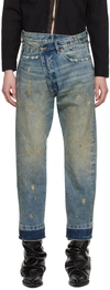 R13 BLUE CROSSOVER JEANS