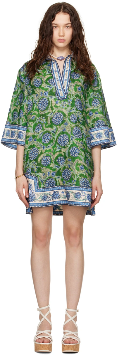 Zimmermann Junie Tunic Dress In Green | ModeSens