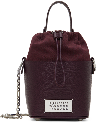 Maison Margiela 5ac Leather Bucket Bag In Red