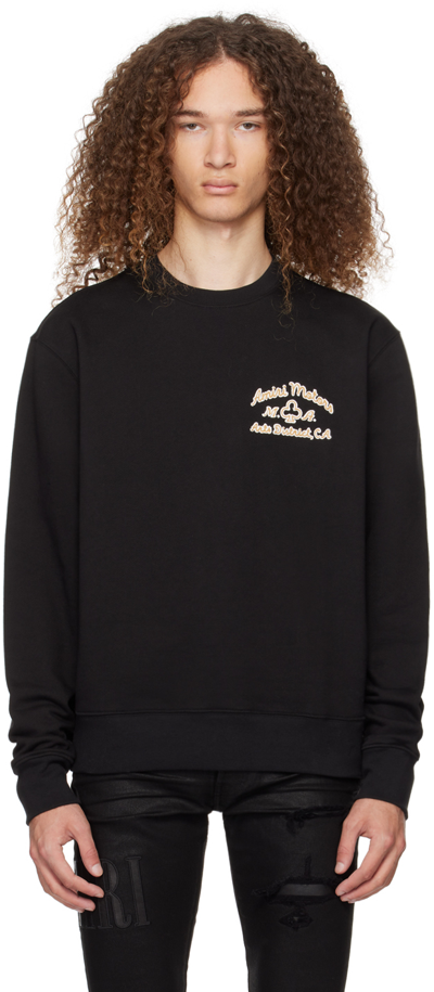 Amiri Motors Cotton Jersey Sweatshirt In Black  