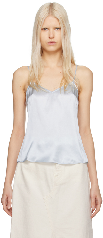 Frame Blue V-neck Camisole In Dnbl Denim Blue