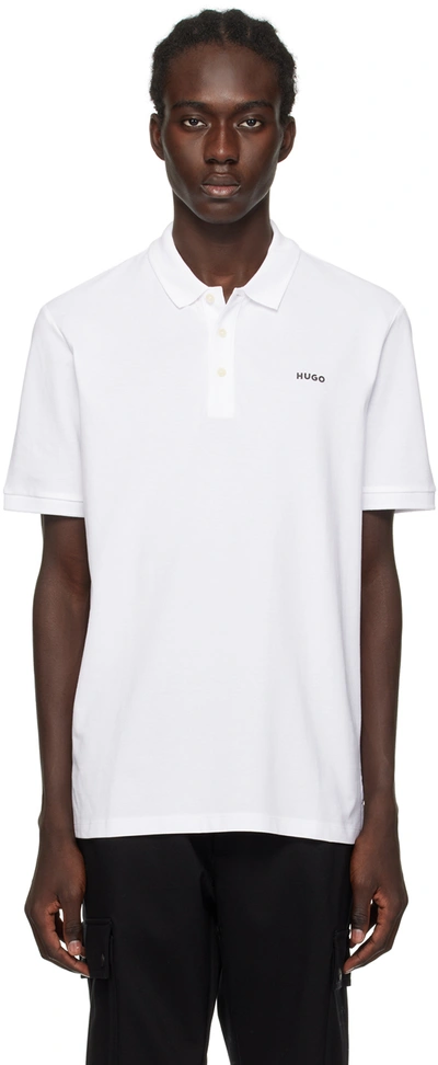 Hugo Boss White Bonded Polo