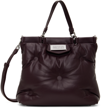 Maison Margiela Burgundy Small Glam Slam Shopping Bag In T5088 Merlot