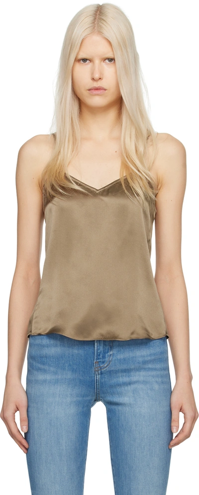 Frame Brown V-neck Camisole In Earth