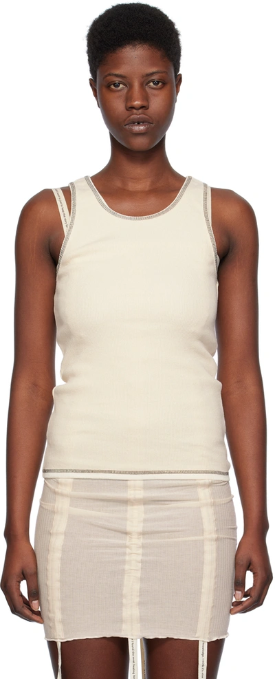 Baserange Off-white Garble Tank Top In Undyed