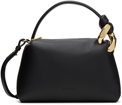 Jw Anderson Black Small Jwa Corner Leather Bag In 999 Black