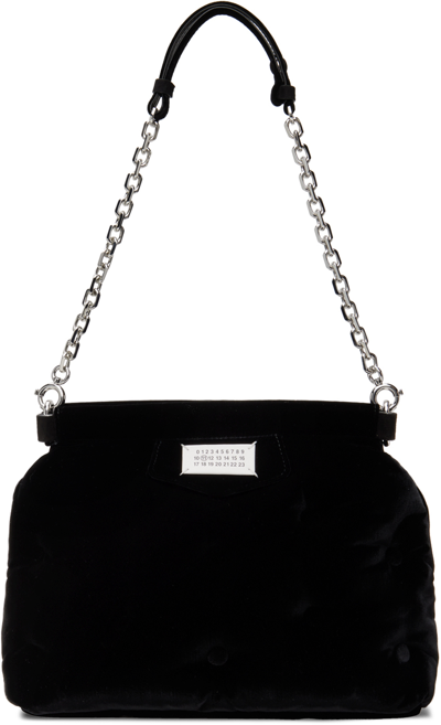 Maison Margiela Glam Slam Velvetr Small Classique Bag In T8013 Black