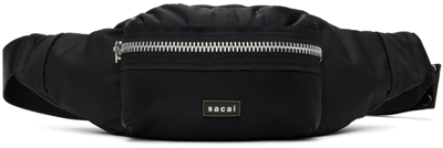 Sacai Black Zip Pocket Belt Bag In 001 Black