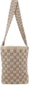 Isa Boulder Ssense Exclusive Tan & Brown Accountant Bag In Burlap