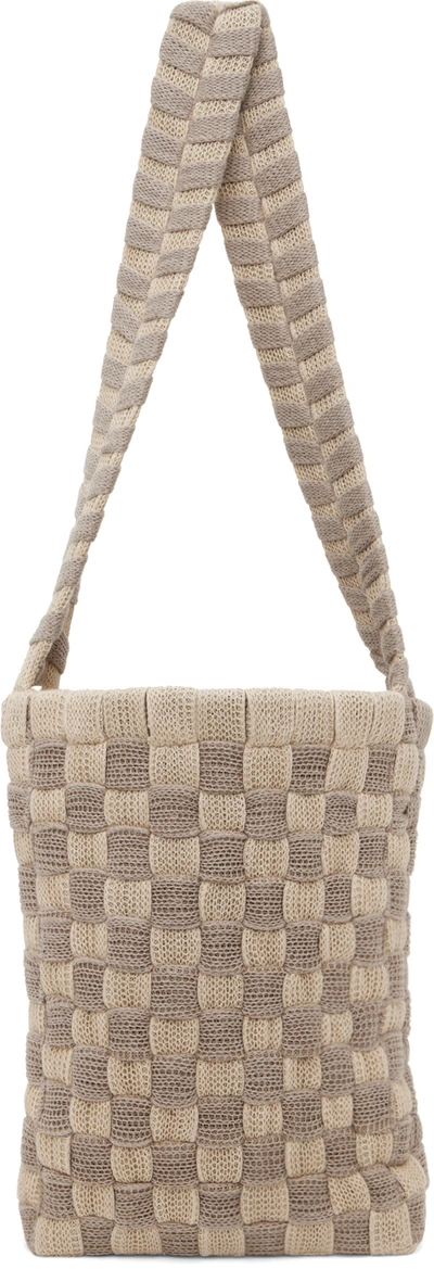 Isa Boulder Ssense Exclusive Tan & Brown Accountant Bag In Burlap