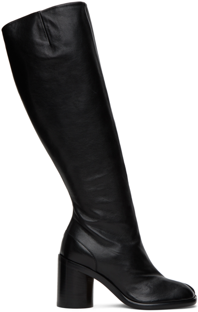 Maison Margiela Tabi Leather Knee-high Leather Boots In 39