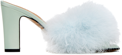 Maison Margiela Blue Feather Mules