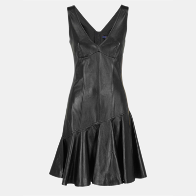 Pre-owned Louis Vuitton Women's Leather Dress - Black - S