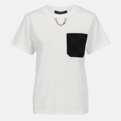 Pre-owned Louis Vuitton Women's Cotton T-shirt - White - S