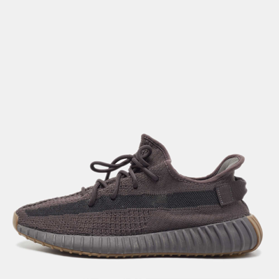 Pre-owned Yeezy X Adidas Adidas X Yeezy Black Knit Fabric Boost-350-v2-cinder Sneakers Size 43.5