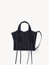 CHLOÉ SMALL MONY TOTE BAG BLUE SIZE ONESIZE 100% CALF-SKIN LEATHER
