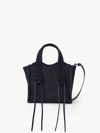 Chloé Small Mony Tote Bag Blue Size Onesize 100% Calf-skin Leather In Blue