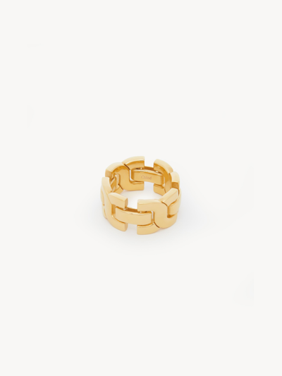 Chloé Marcie Ring Gold Size 6.75 100% Brass