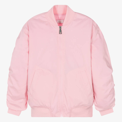 Monnalisa Teen Girls Pink Bomber Jacket