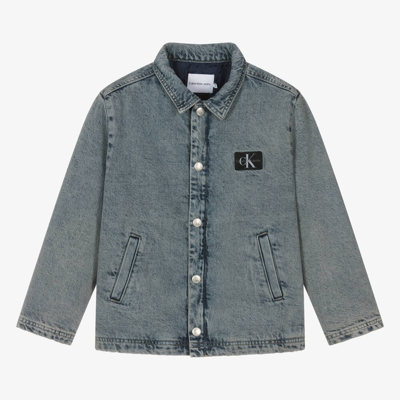 Calvin Klein Teen Boys Blue Stonewash Denim Jacket