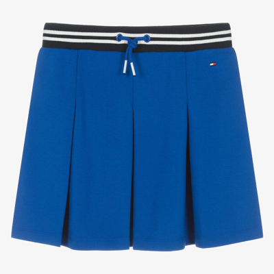 Tommy Hilfiger Teen Girls Blue Pleated Viscose Skirt