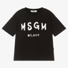 Msgm Toddler T-shirt Black Size 6 Cotton In Black