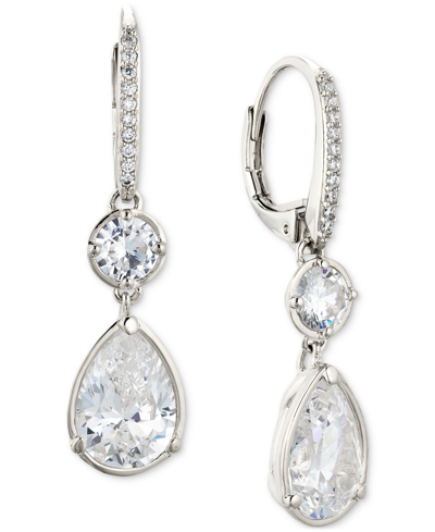 Eliot Danori Cubic Zirconia Drop Earrings, Created For Macy's In Silver