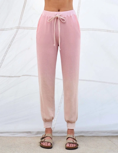 SUNDRY OMBRE THERMAL JOGGER IN PARCHMENT/PEACH