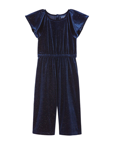 Andy & Evan Kids' Girl's Glitter Jumpsuit In Blue