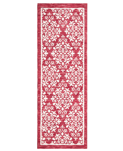 Town & Country Living Everyday Walker Everwash Kitchen Mat E001 2' X 6' Runner Area Rug In Red