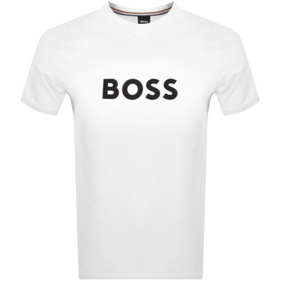 Boss Business Boss Beachwear Logo T Shirt White