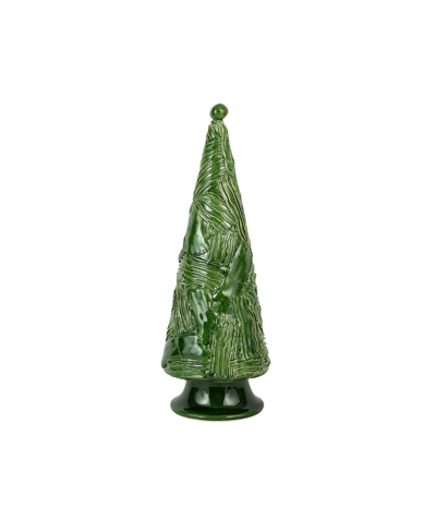 Vietri Foresta Textured Decorative Christmas Tree, 19.5" In Green