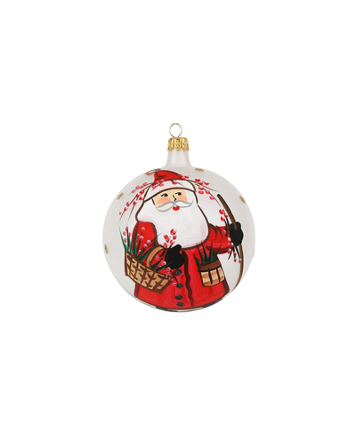 Vietri Old St. Nick Outdoorsman Ornament In Red