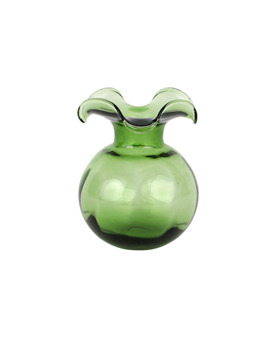 Vietri Hibiscus Glass Bud Vase In Green