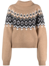 Khaite Amaris Cashmere-blend Turtleneck Sweater In Brown