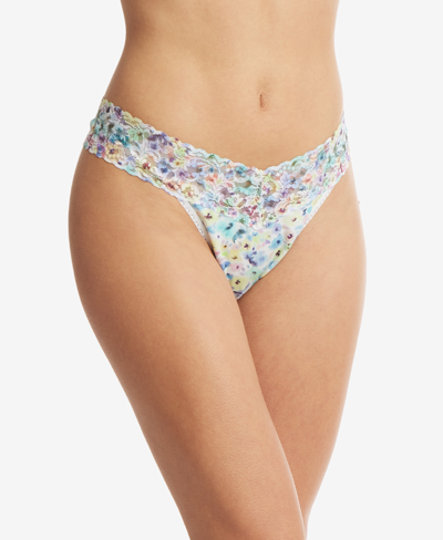 Hanky Panky Cotton With A Conscience Original-rise Thong In Wishful Thinking Floral Print