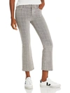 FRAME WOMENS PLAID BOOTCUT CROPPED JEANS