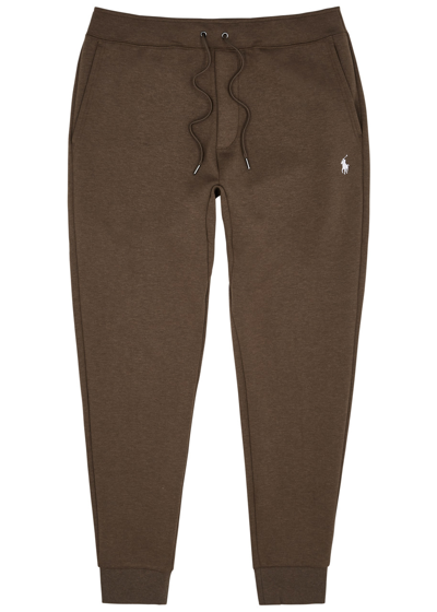 Polo Ralph Lauren Logo-embroidered Jersey Sweatpants In Brown