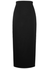 Khaite Loxley Viscose Blend Maxi Skirt In Black