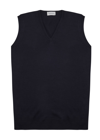 John Smedley Sleeveless Knit Pullover In Navy